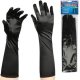 Long Satin Gloves | Black