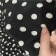 Black Silk with White Polka Dots | 24 Inch