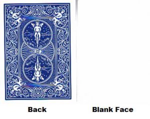 Gaff Card Blue Blank Face