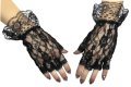 Fingerless Lace Gloves | Black