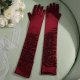 Long Rouched Gloves Red