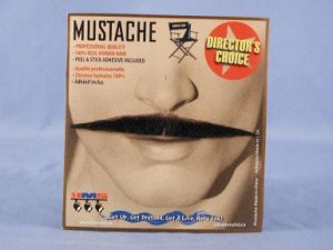 Movie Star Moustache Grey