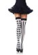 Nylon Thigh Highs Harlequin and Stripes One Size