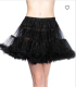 Layered Tulle Petticoat Black Plus size