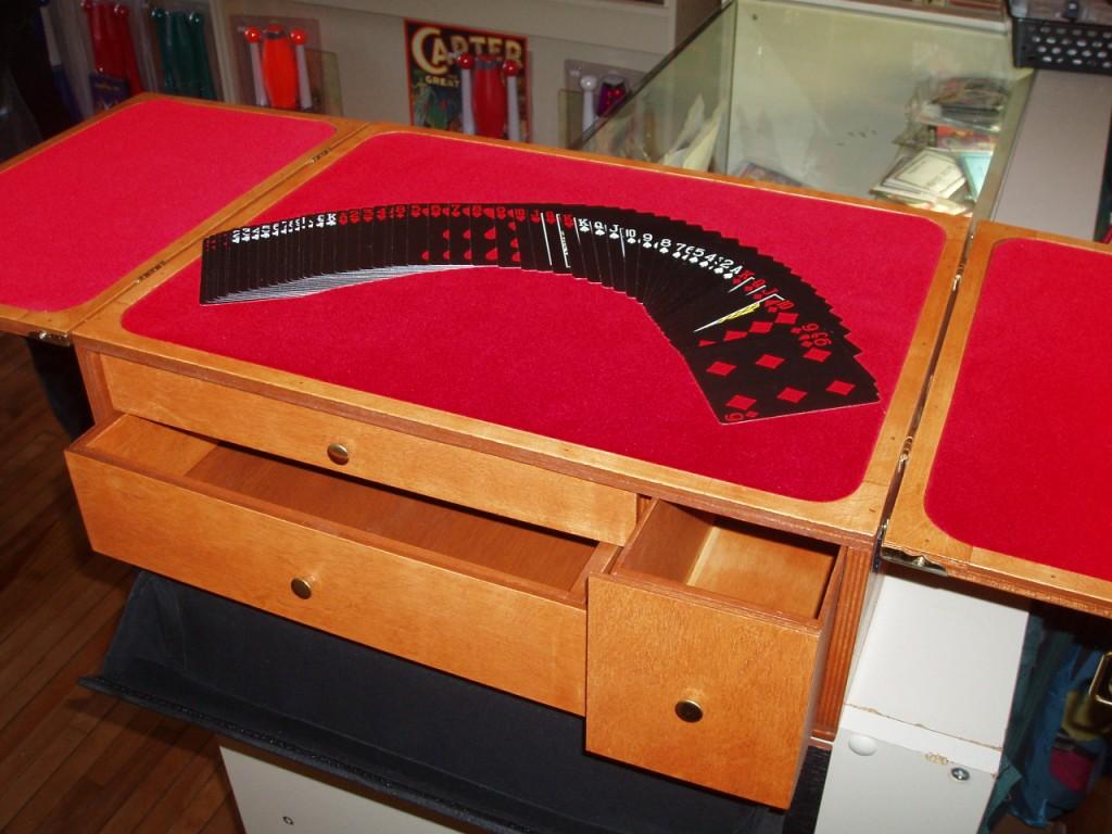 Fold Out Table with Drawers - Portable ( Scratched )