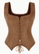 Brown Suede Corset
