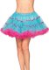 Layered Tulle PetticoatStriped pink/turquoise