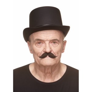 Curled Dapper Moustache | Dark Brown