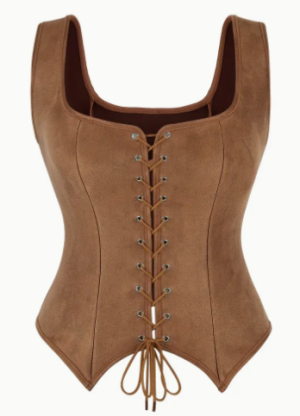 Brown Suede Corset