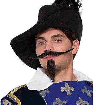 Goatee and Moustache | Black