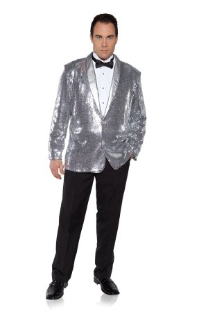 Silver Sequin Jacket | XX Large