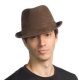 Leatherlike Fedora | Light Brown