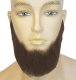Full Beard Human Hair| Dark Brown with Grey