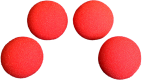 2 inch Regular Sponge Ball (Red) Box of 4