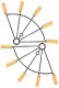Pair of 5 finger Fire Fans with 4inch wicks