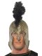 Latex Roman Gladiator Helmet Silver and Black