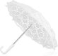 White Lace Parasol with Plain Handle