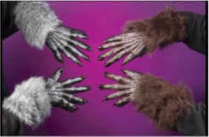 WEREWOLF GLOVES 16 inch Grey