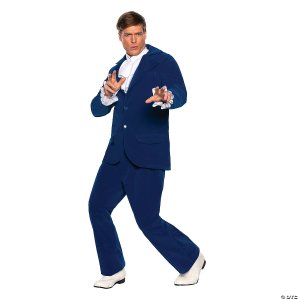 Blue Groovy Sixties Costume | Plus