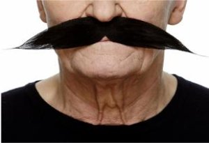 Extra Wide Wild West Moustache | Black