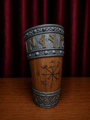 Hand Painted Drinking Horn | Large