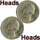 2 Sided US Quarter (Heads)