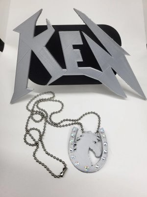 Barbie Ken Necklace and Belt Buckle