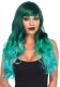 Ombré Long Wavy Wig Green