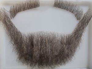 Moustache and Beard Set | Mix Grey and Dark Brown