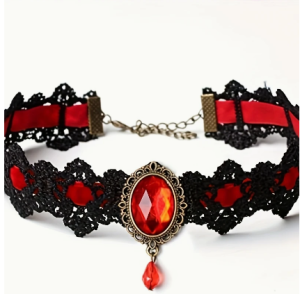 Gothic Lace Choker | Red