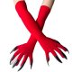 Fingernail Gloves | Red and Black