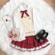 Red Plaid Zipper School Girl Skirt | Large