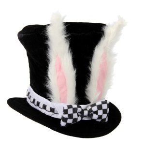 Deluxe Alice in Wonderland White Rabbit Topper Plush Hat
