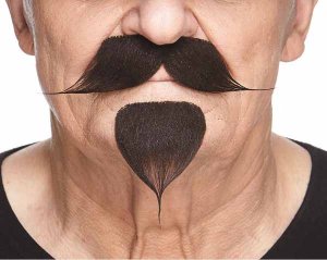 Moustache Goatee Set | Dark Brown