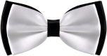 Jumbo Foam Black and White Clown Bow Tie