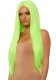 Long Straight Center Part | Neon Green