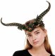 Vintage Style Horned Headband | Bronze with Foliage