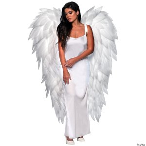 Full Length Featherless White Angel Wings