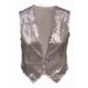 Sequined Vest, Adult Silver