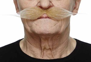 The Player Moustache | Blonde and White