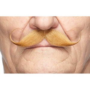 Curled Dapper Moustache | Light Brown