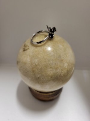 Frog Prince with Black Gem Ring | Size 7