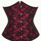 Red and Black Jacquard Waist Cincher | Small