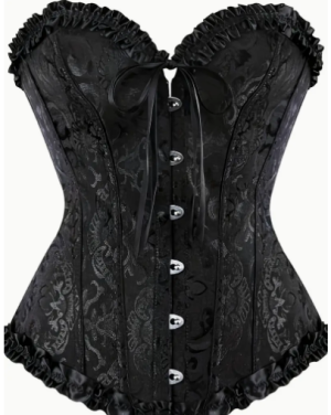 Black Paisley Corset | Large