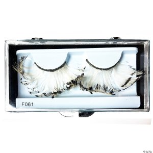 White and Black Feather Lashes