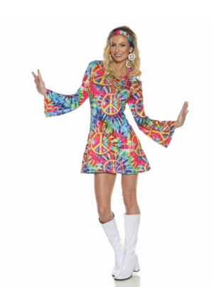 60s Tie Dye Dress | Small