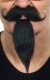 Handlebar Moustache and Chin Puff | Black