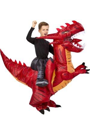 Inflatable Ride on Red Dragon | Child One Size