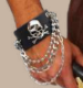 Leatherlike Skull Wristband