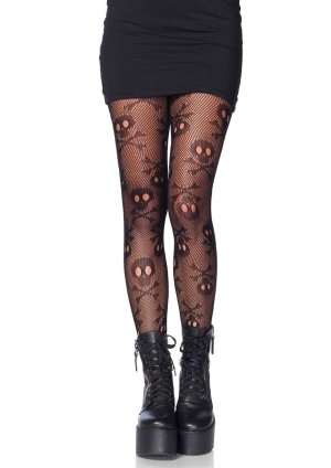 Pirate Booty Skull Net Tights | Plus